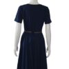 Dark Blue Summer Dress Elegant Sleeveless Midi Dress for Women