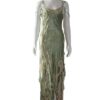 Light green color maxi dress
