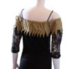 Black dress with gold embroidery
