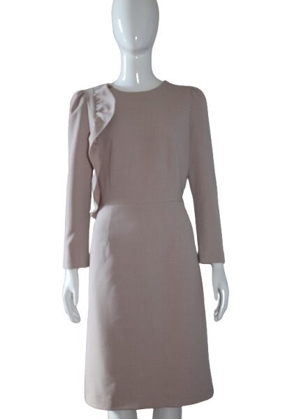 Cream-ruffle-dress-front