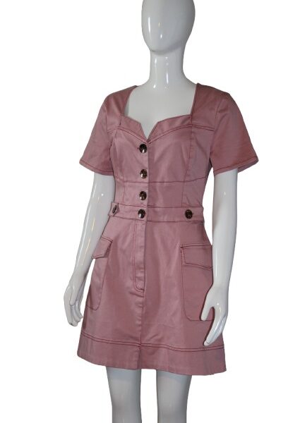 apricot dress front