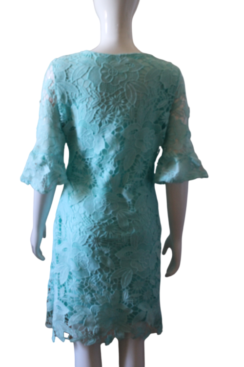 color-aqua-lace-fabric-dress-back