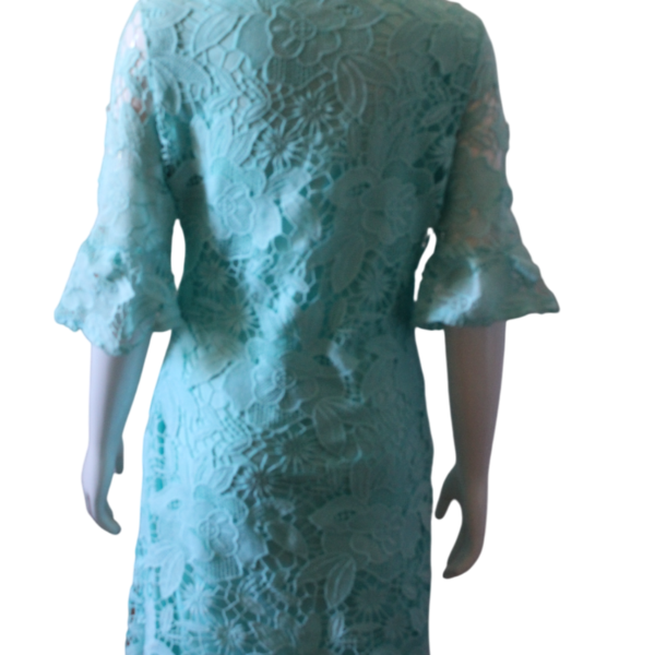 color-aqua-lace-fabric-dress-back