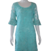 color-aqua-lace-fabric-dress-front