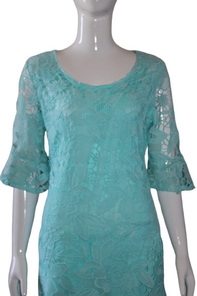 color-aqua-lace-fabric-dress