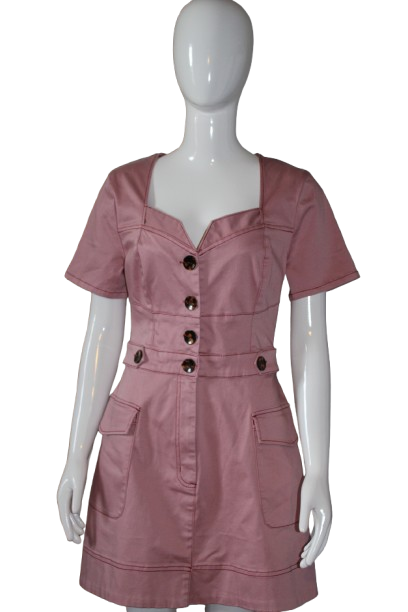 apricot dress front