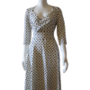 White with black dots dress (