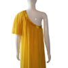Yellow one-shoulder dress