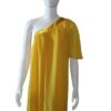Yellow one-shoulder dress