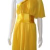 Yellow one-shoulder dress