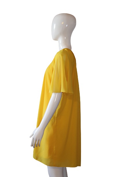 Yellow one-shoulder dress