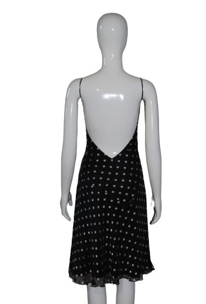 Black-Dress-white-dots-Back