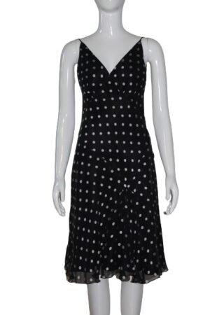 Black-Dress-white-dots-side-front