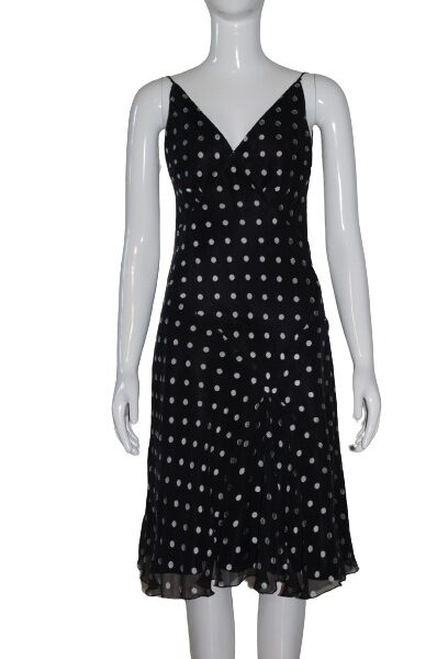 Black-Dress-white-dots-side-front