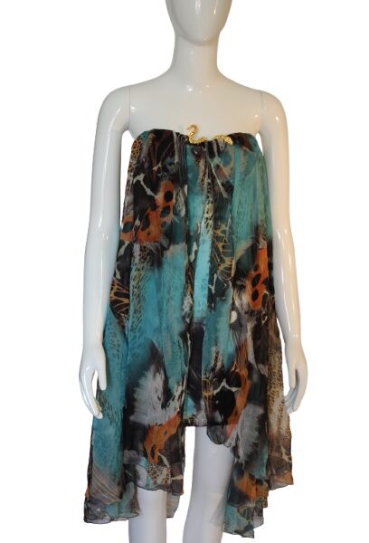 Green-Orange-Dress-with-snake-front