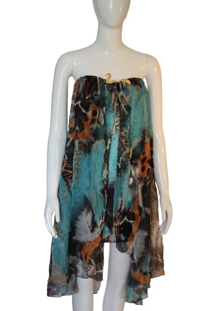 Green-Orange-Dress-with-snake-front