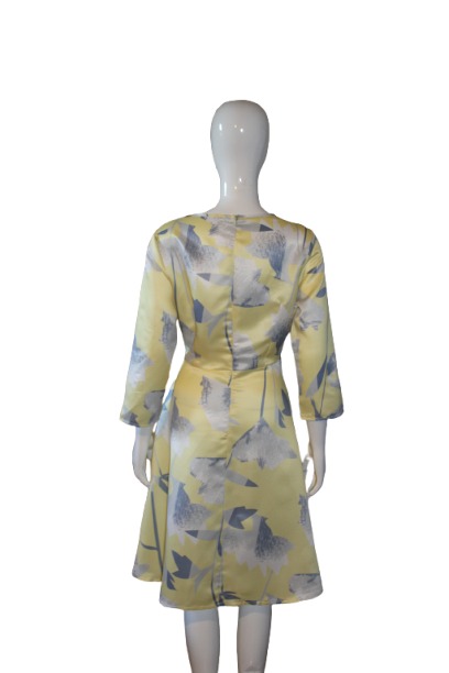 Grey and yellow dress