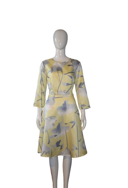 yellow-and-grey-color-dress-front