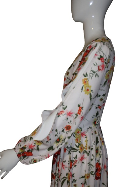White with flowers maxi dress sleeve White-with-flowers-maxi-dress-sleeve