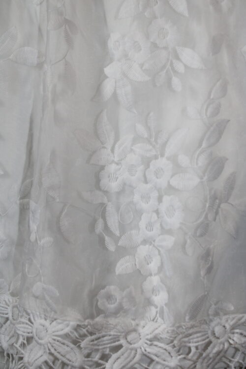 White Off-Shoulder Lace Floral Embroidered Summer Boho dress