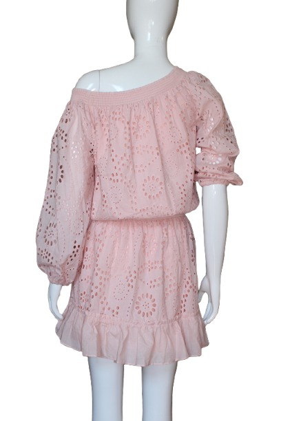 Soft pink off-shoulder Kids dress