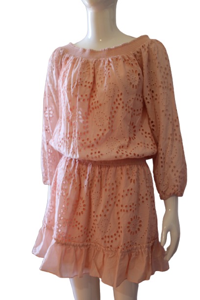 Soft pink off-shoulder Kids dress