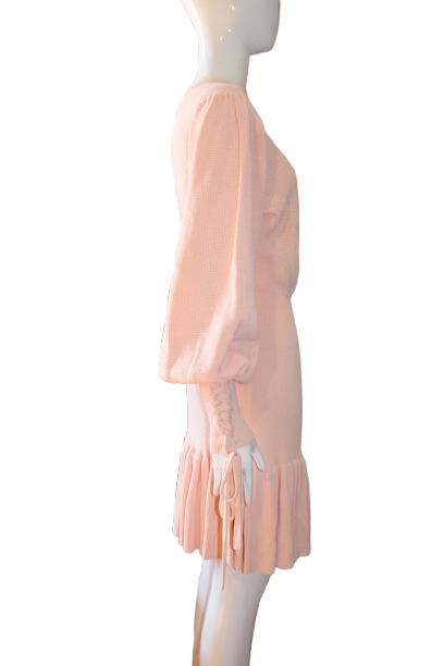 abricote dress side Apricot Knitted Dress