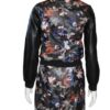 Black with color flowers patten costume back Black-with-color-flowers-patten-costume-