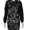 Black with color flowers patten costume front Black-with-color-flowers-patten-costume-