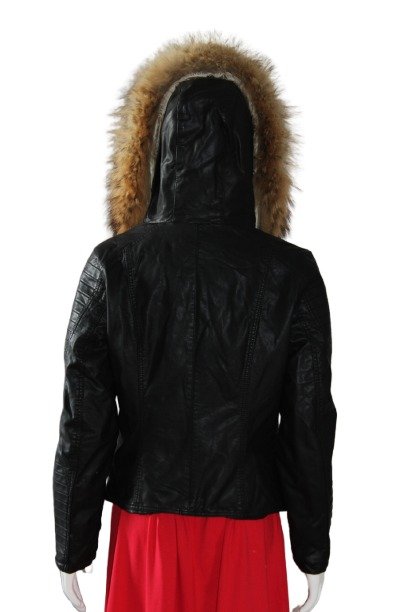 Luxurious black leather jacket