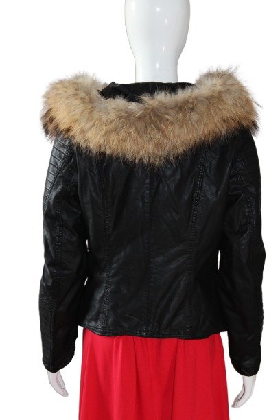 Luxurious black leather jacket