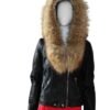 Luxurious black leather jacket