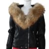 Luxurious black leather jacket