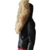 Luxurious black leather jacket