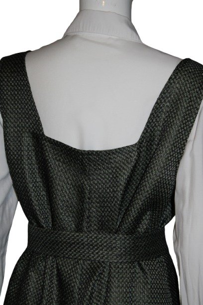 Olive Green Sarafan-Pinafore Dress