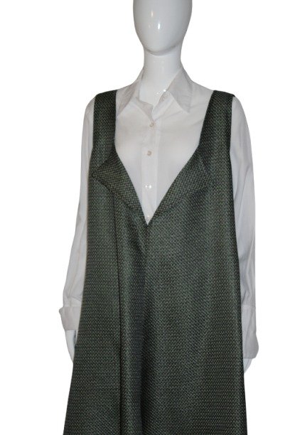 Olive Green Sarafan-Pinafore Dress
