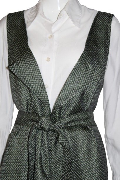 Olive Green Sarafan-Pinafore Dress