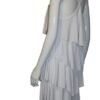 Multiple asymmetrical tiered ruffles dress