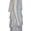 Multiple asymmetrical tiered ruffles dress