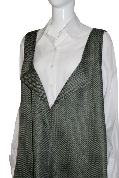 Olive Green Sarafan-Pinafore Dress