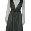 Olive Green Sarafan-Pinafore Dress
