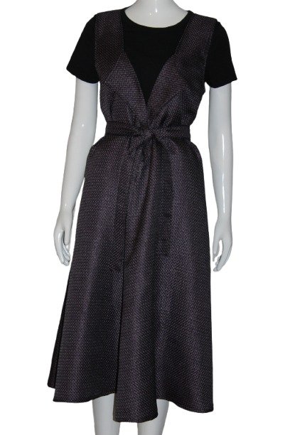 purple sarafan front Purple Sarafan-Pinafore dress