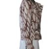 Cream and Brown Abstract Print Jacket