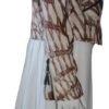 Cream and Brown Abstract Print Jacket